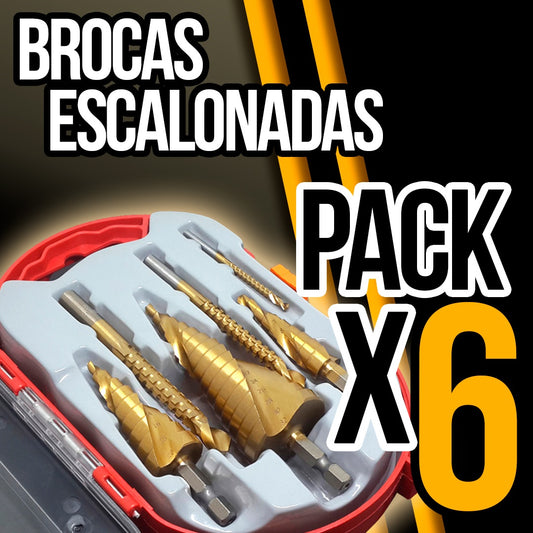 JUEGO DE BROCAS ESCALONADAS|PACK X 6 ™